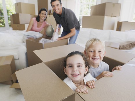 Busy relocation scene with Merton moving services at work